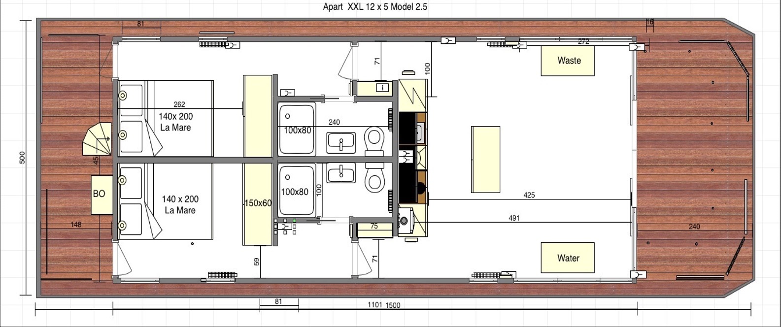 La Mare Houseboat Modern 15 NEW