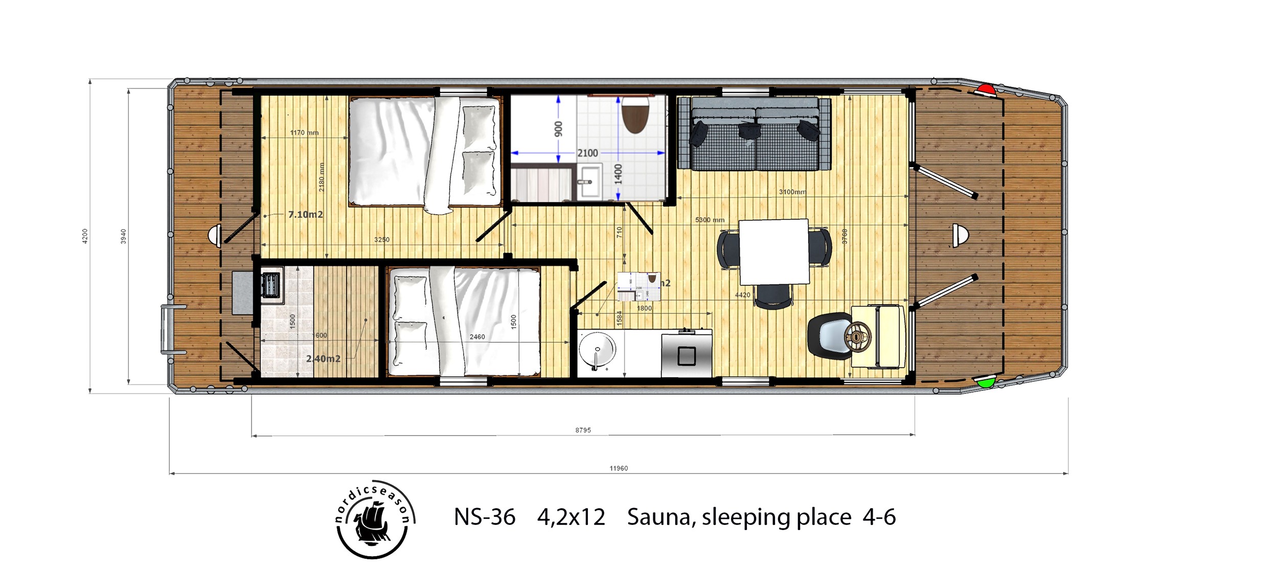 Nordic Season Houseboat NS 40 Eco 36m2