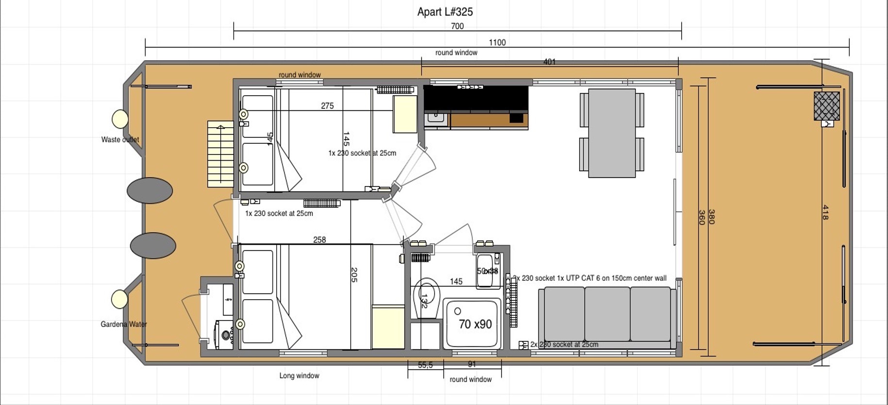 La Mare Houseboat Apartboat L - Vaarklaar - Met Verhuur