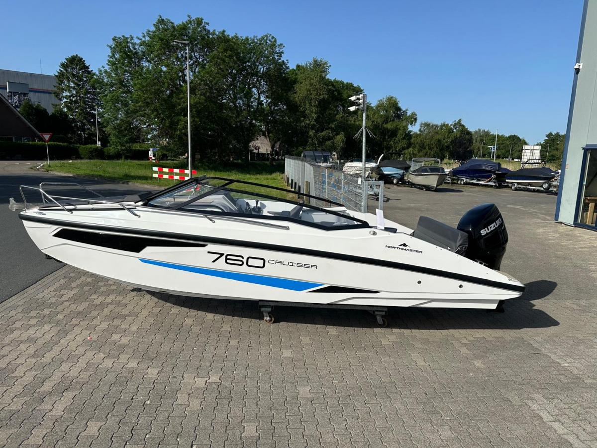 Northmaster 760 Cruiser. Dit schip is aanwezig op de Suzuki stand van hiswa te water 2026.
