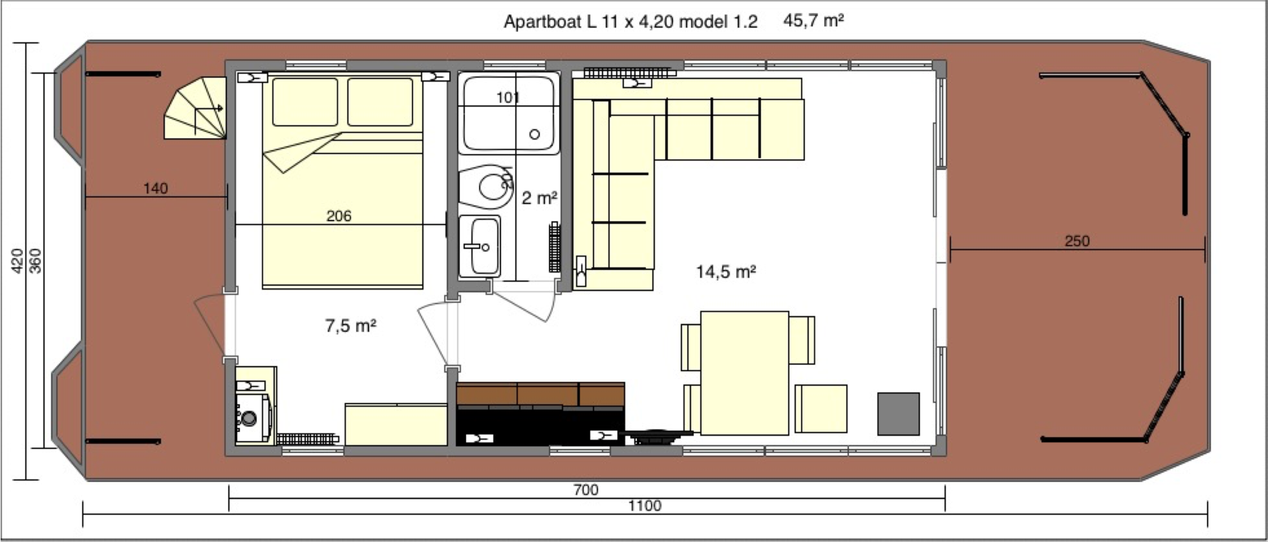 La Mare Houseboat Apartboat L - NEW