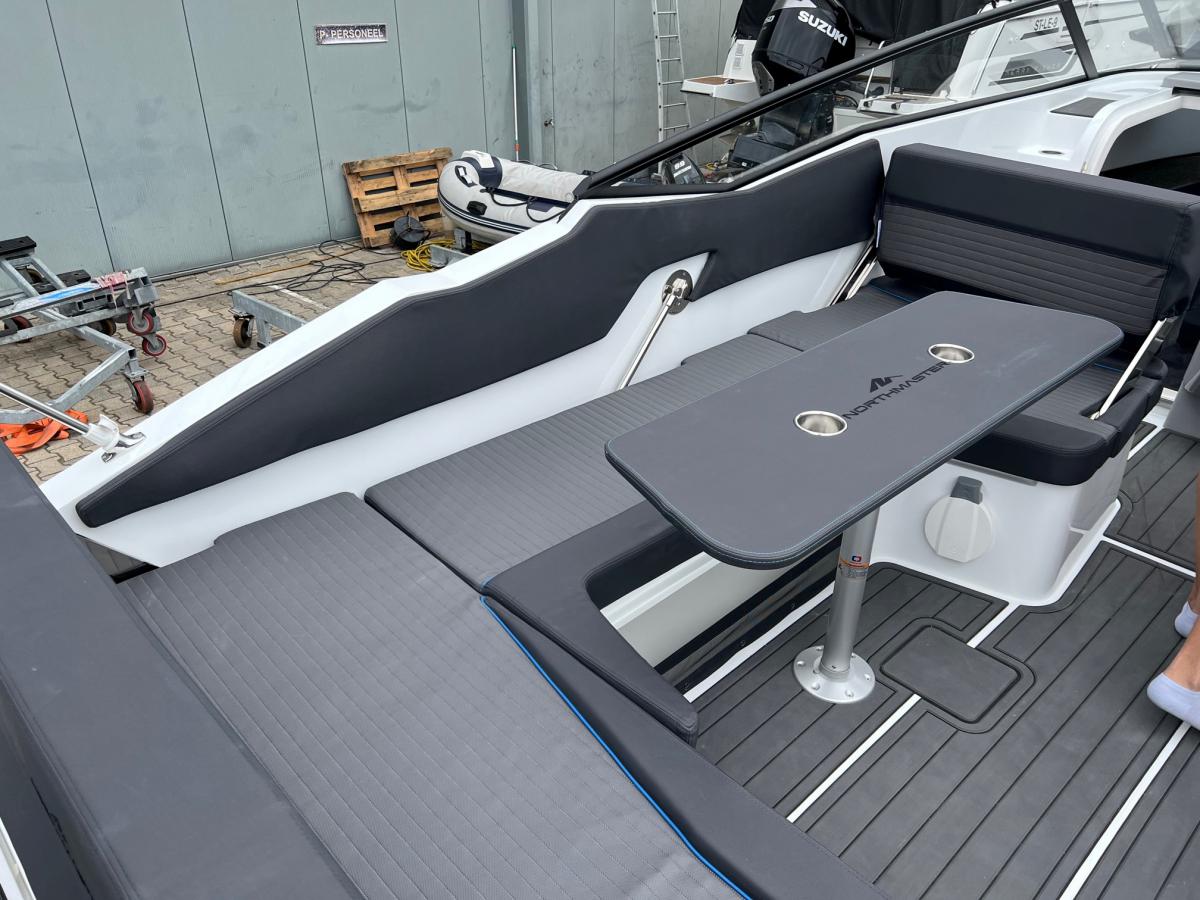 Northmaster 760 Cruiser. Dit schip is aanwezig op de Suzuki stand van hiswa te water 2026.