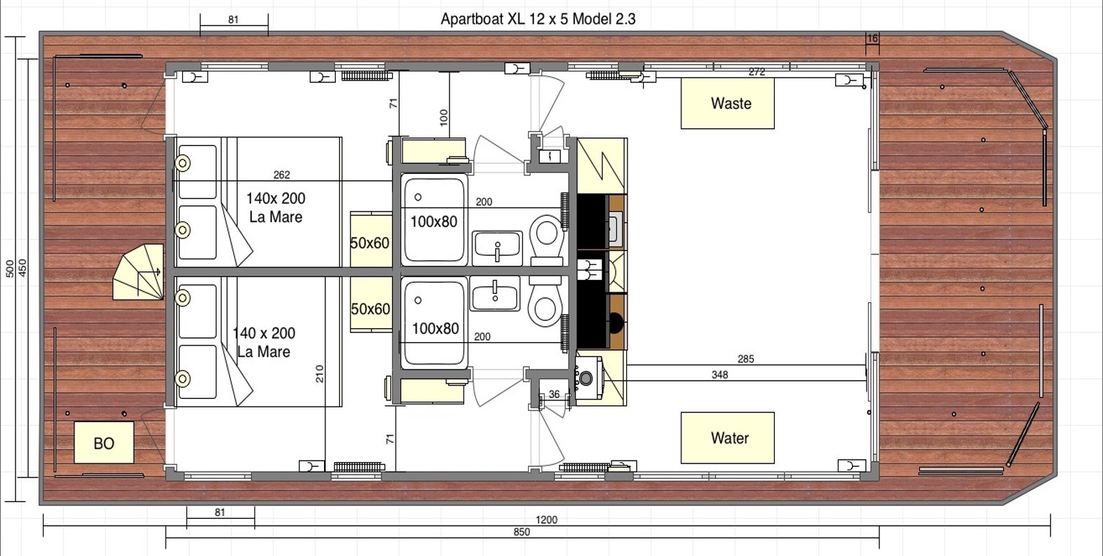 La Mare Houseboat Modern 12 ProLine