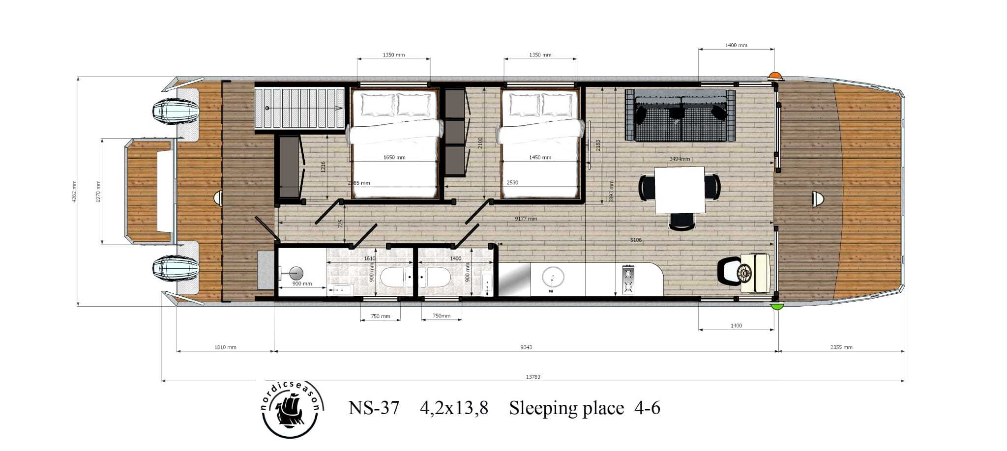 Nordic Season Houseboat 47 Sea37 CE-C