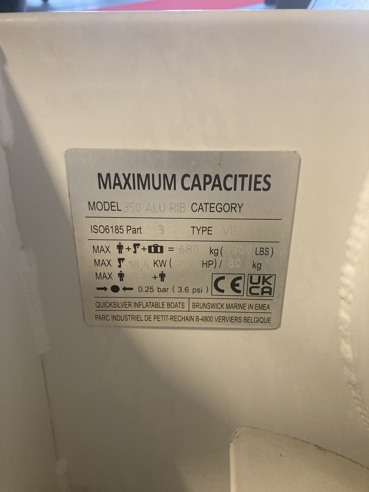 Quicksilver 350 Aluminium Hypalon
