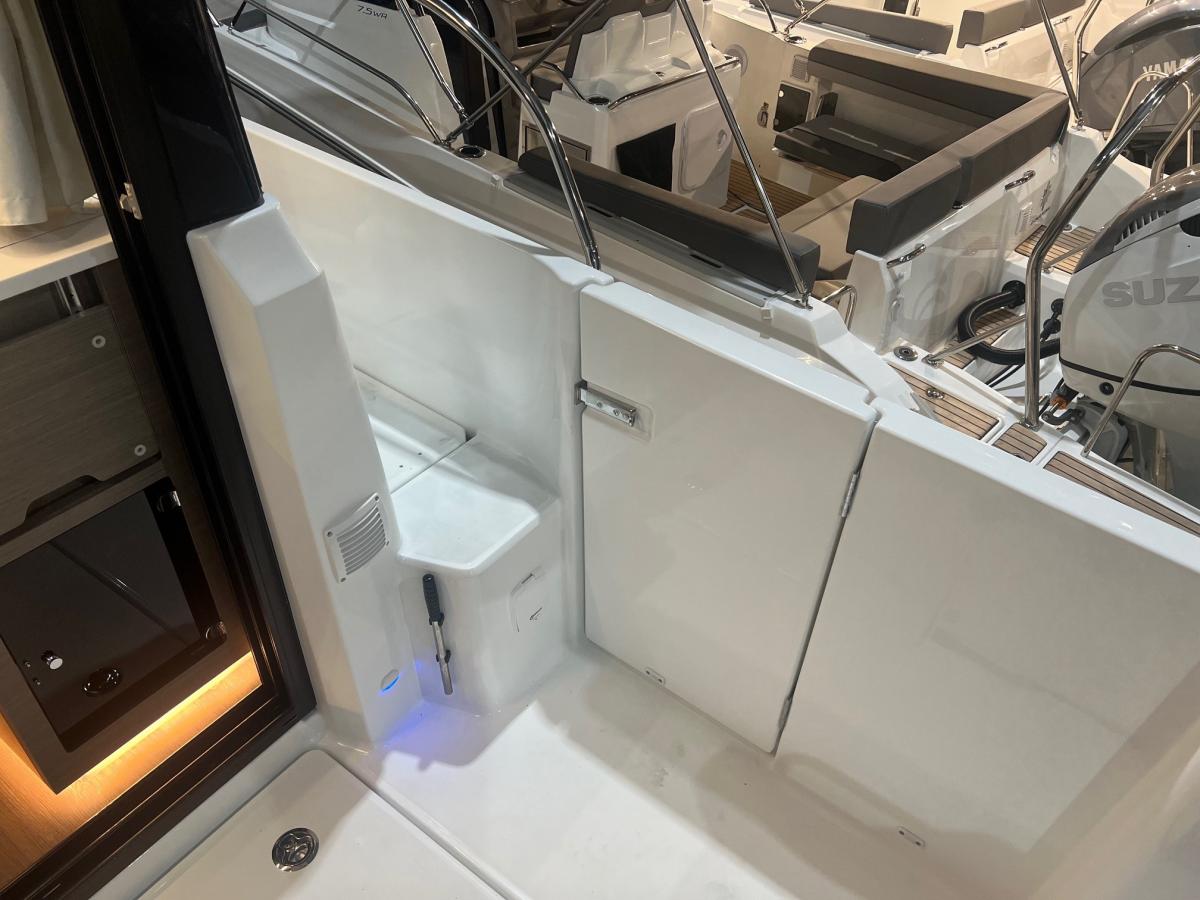 Jeanneau Merry Fisher 895 serie 2. Dit schip is aanwezig op de Yamaha stand van hiswa te water 2026.