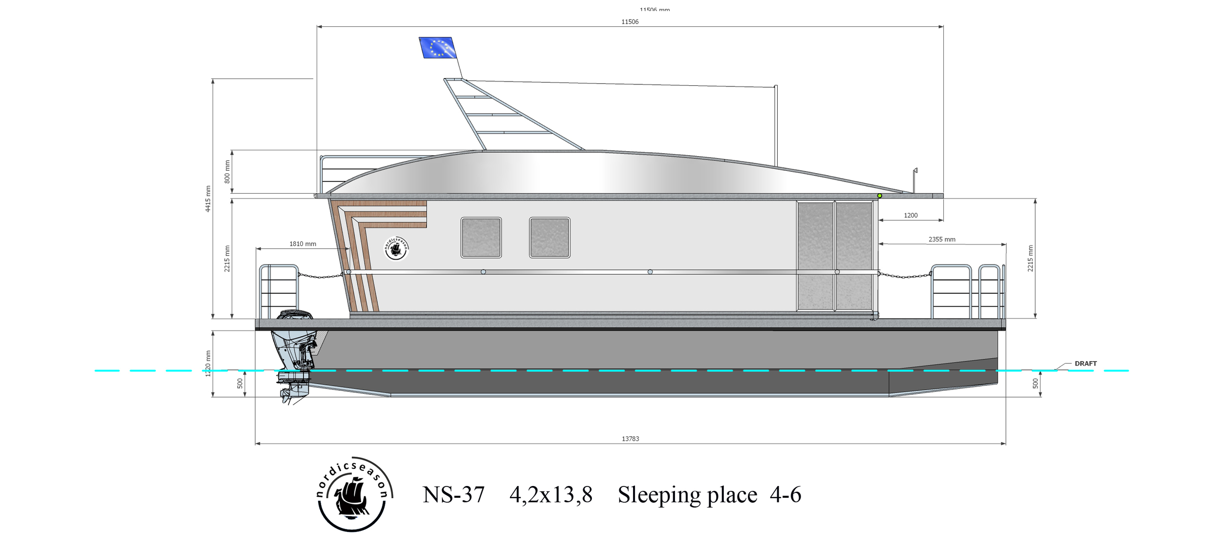 Nordic Season Houseboat 47 Sea37 CE-C