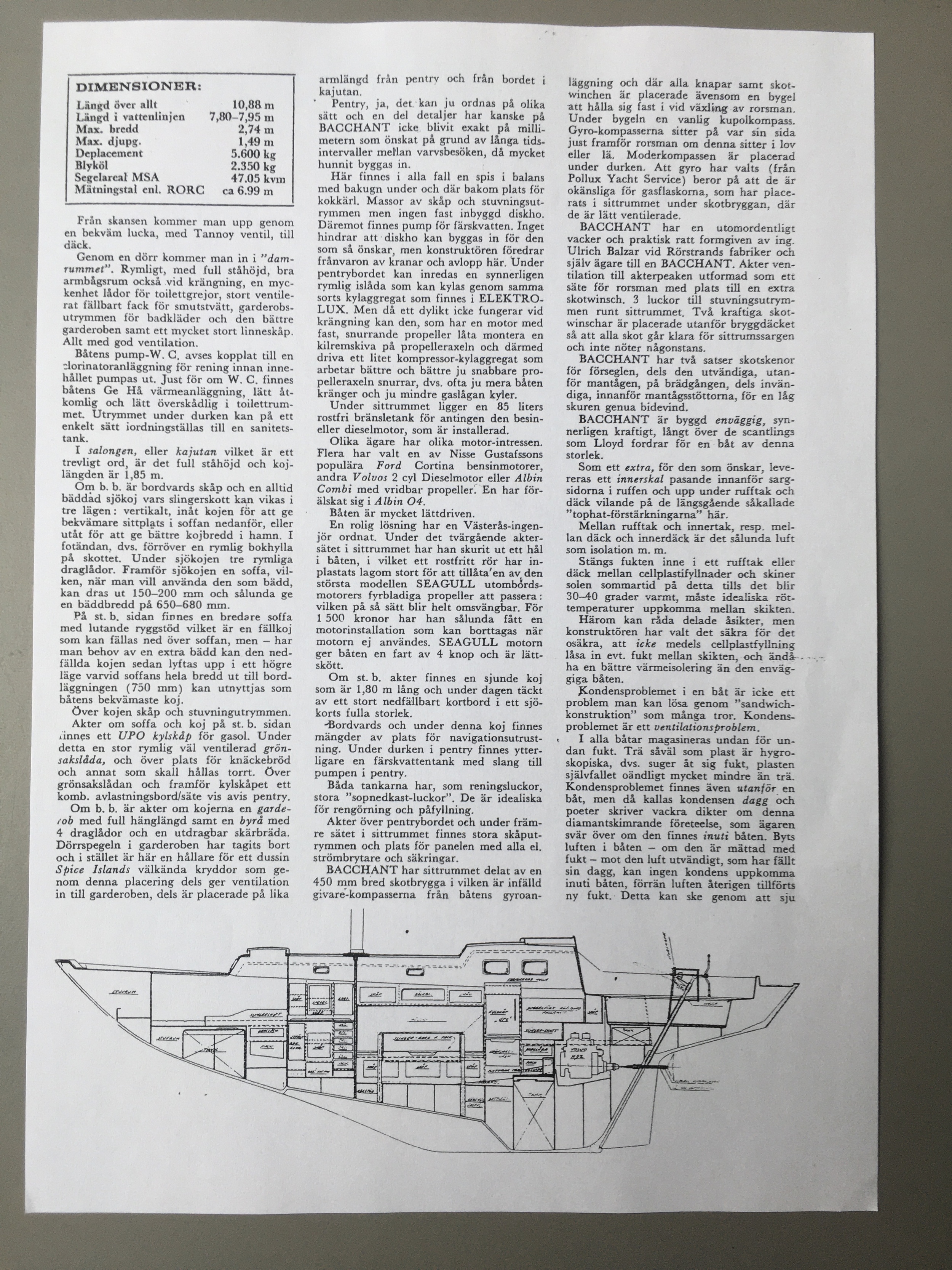 Classic Sailing Yacht/Bacchant IV (Zweden) S-spant
