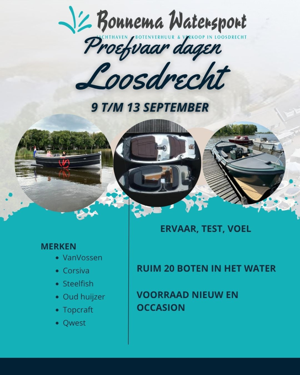 Corsiva Corsiva DEMO Proefvaar dagen 9,10,11, 12 en 13sept Loosdrecht