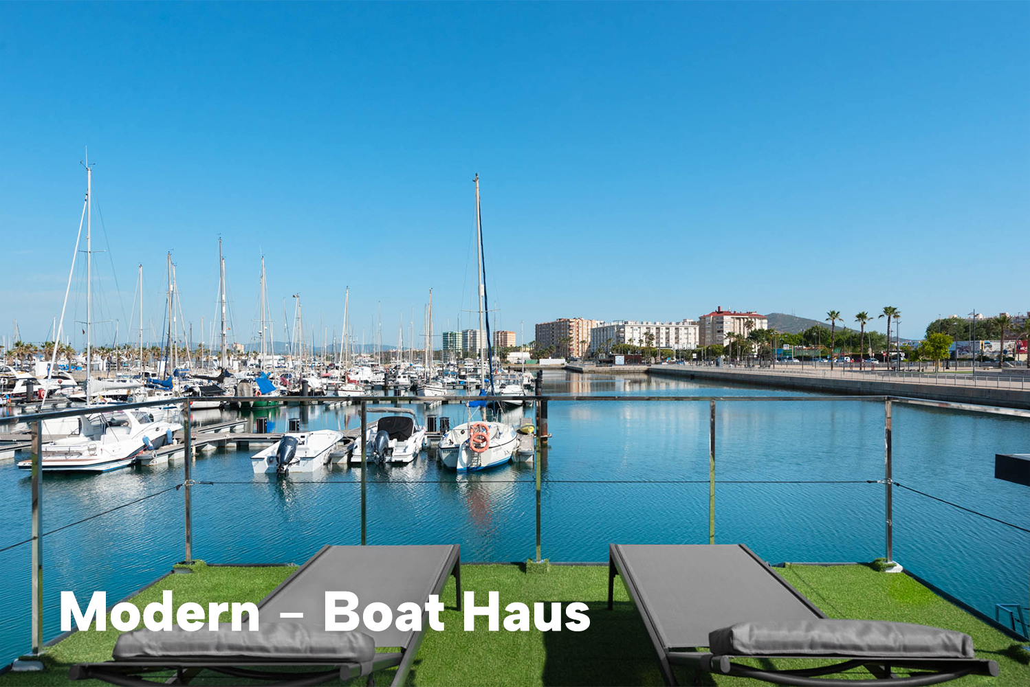 Boat Haus Mediterranean 8X4 MODERN Houseboat