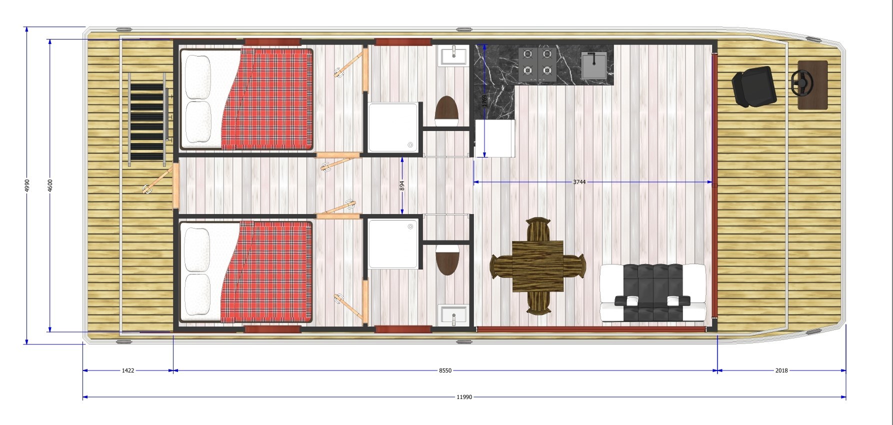 Project Nordic Season Houseboat NS 40-43 Special Project 1-2-3