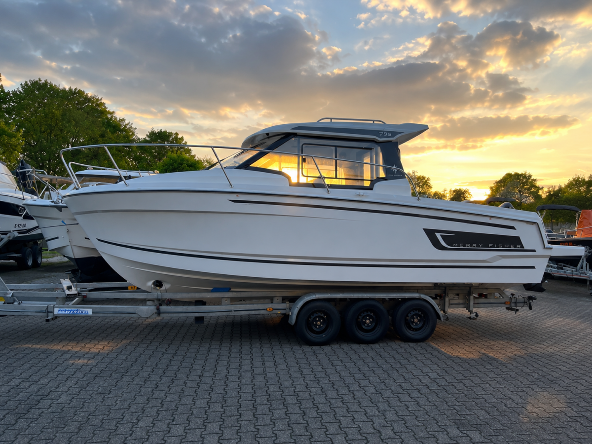 Jeanneau Merry Fisher 795 serie 2 en is aanwezig op de Suzuki stand van hiswa te water 2026.