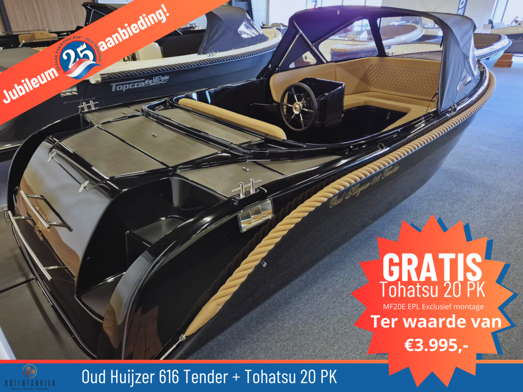 Oud Huijzer 616 tender + GRATIS 20PK injectie en donkere kuip vaarklaar!