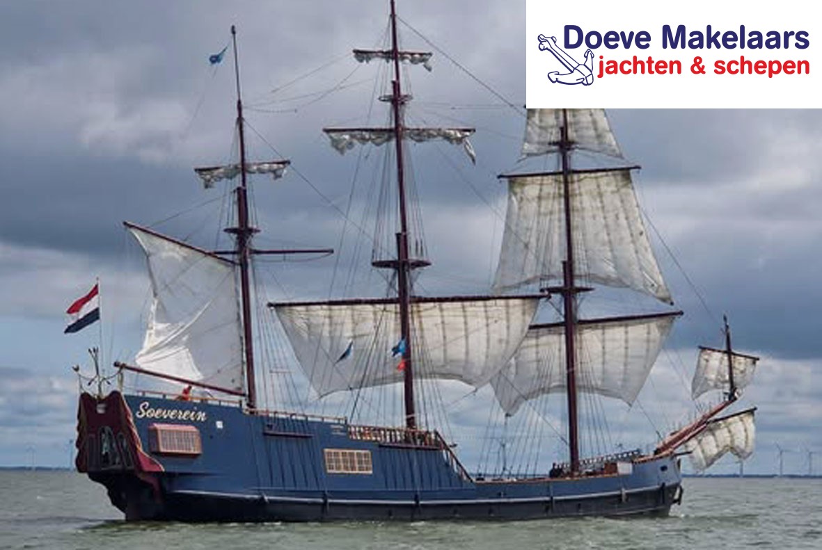 3 mast Charterschip / Evenementenboot 44 nachtgasten, 150 daggasten hoofdfoto: 1