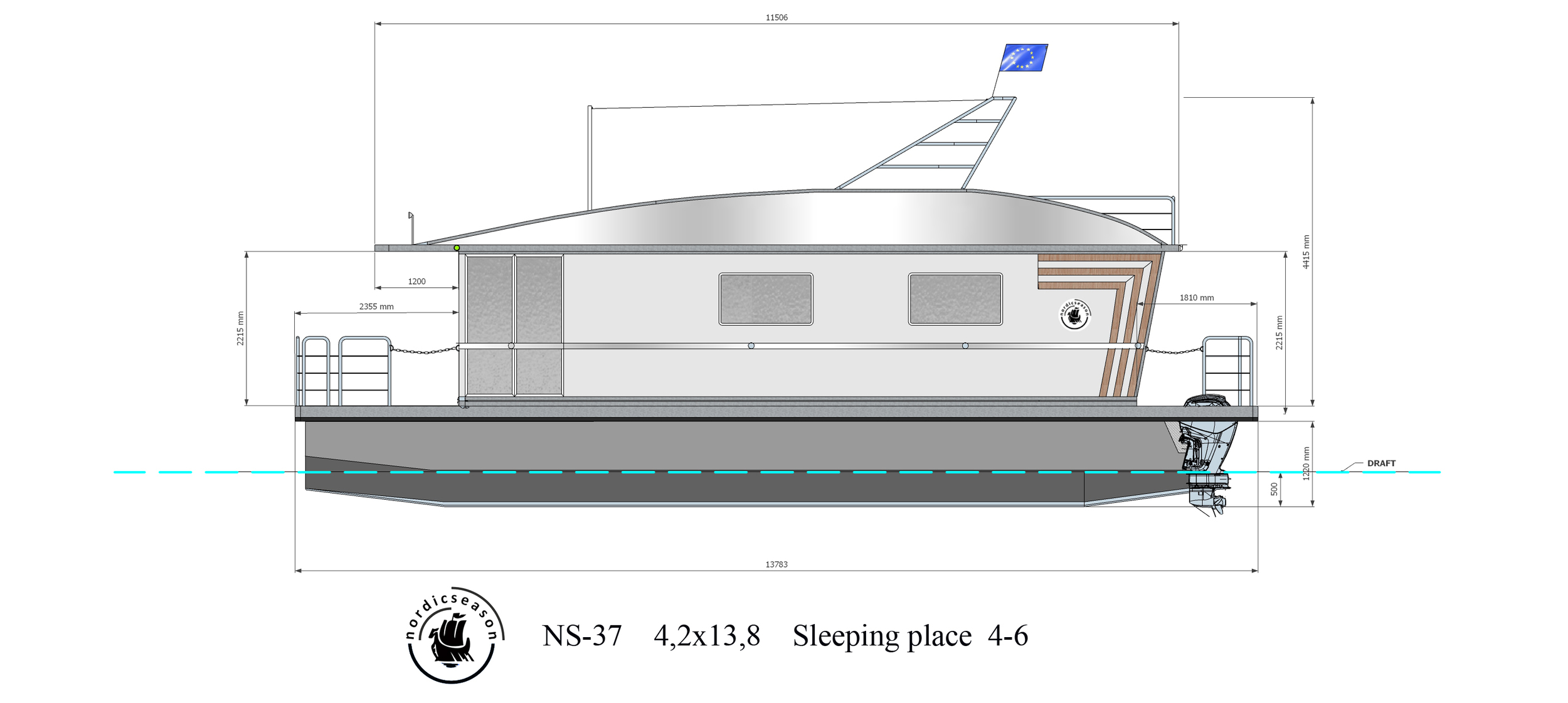 Nordic Season Houseboat 47 Sea37 CE-C