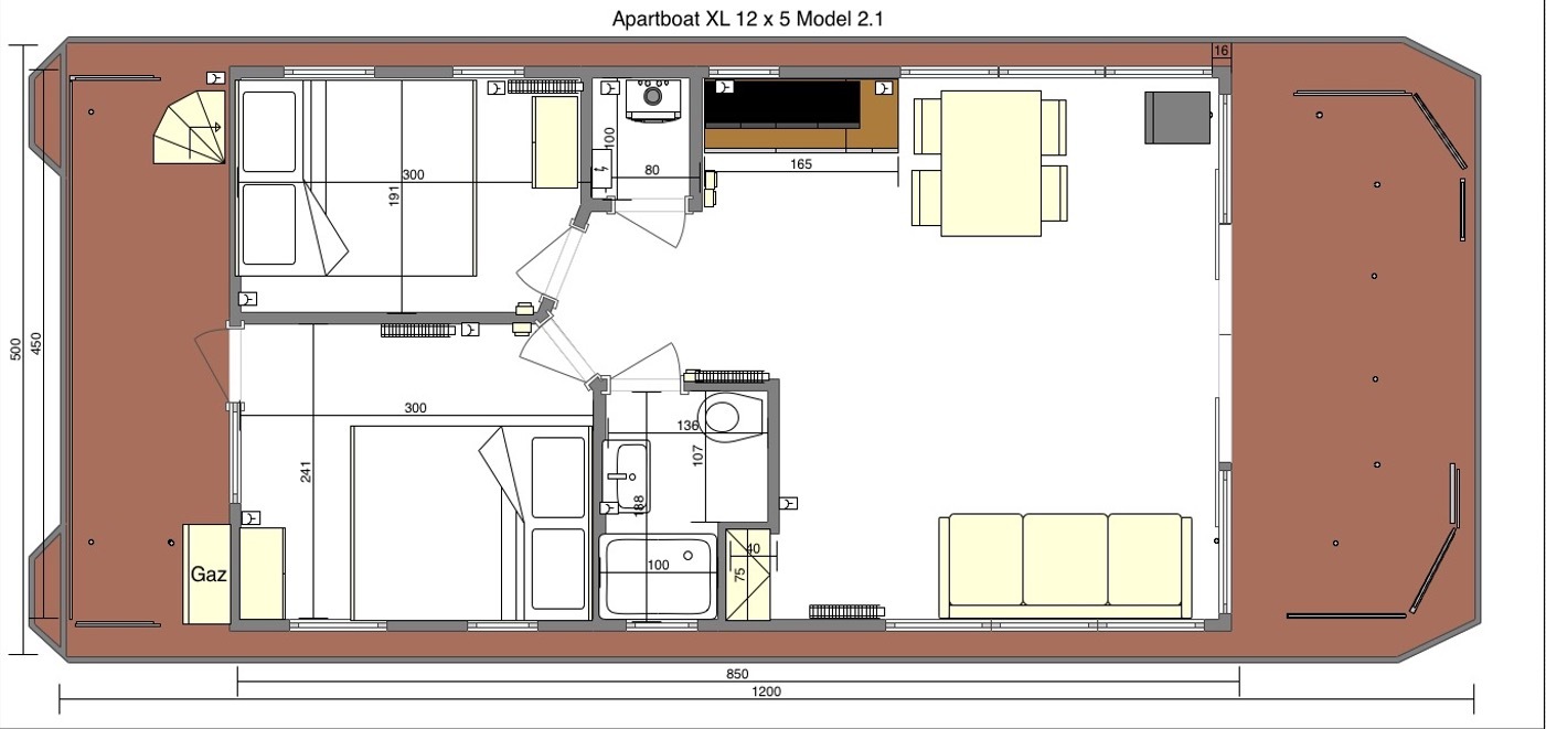 La Mare Houseboat Modern 12 ProLine