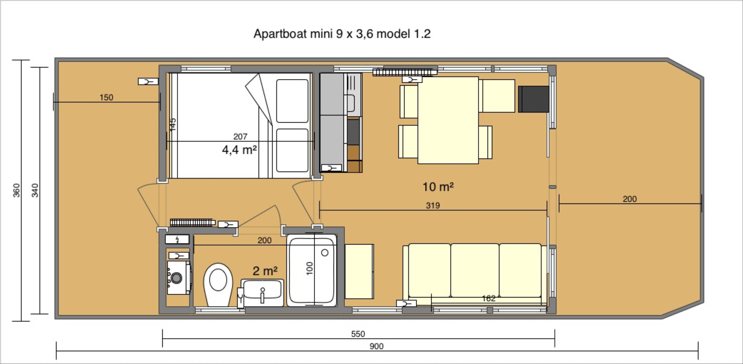 La Mare Houseboats Apartboat M - NEW