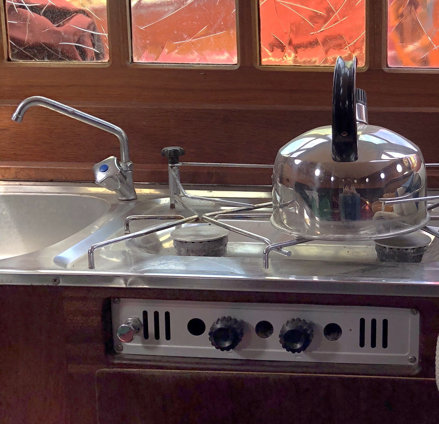 Scherpel Kajuitsloep Teak/ Mahonie