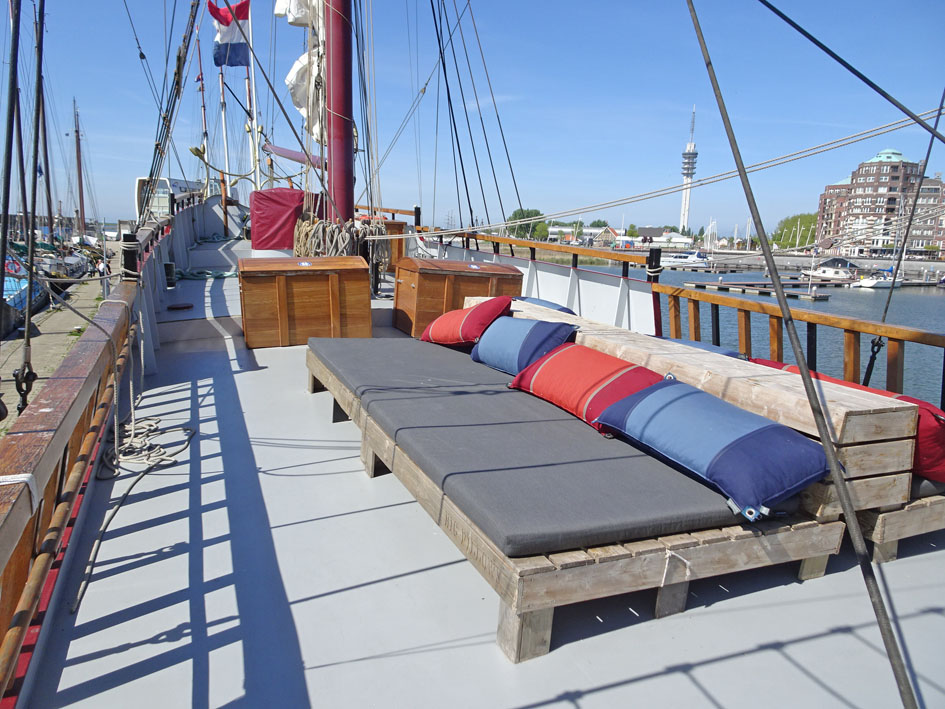 3 mast Charterschip / Evenementenboot 44 nachtgasten, 150 daggasten