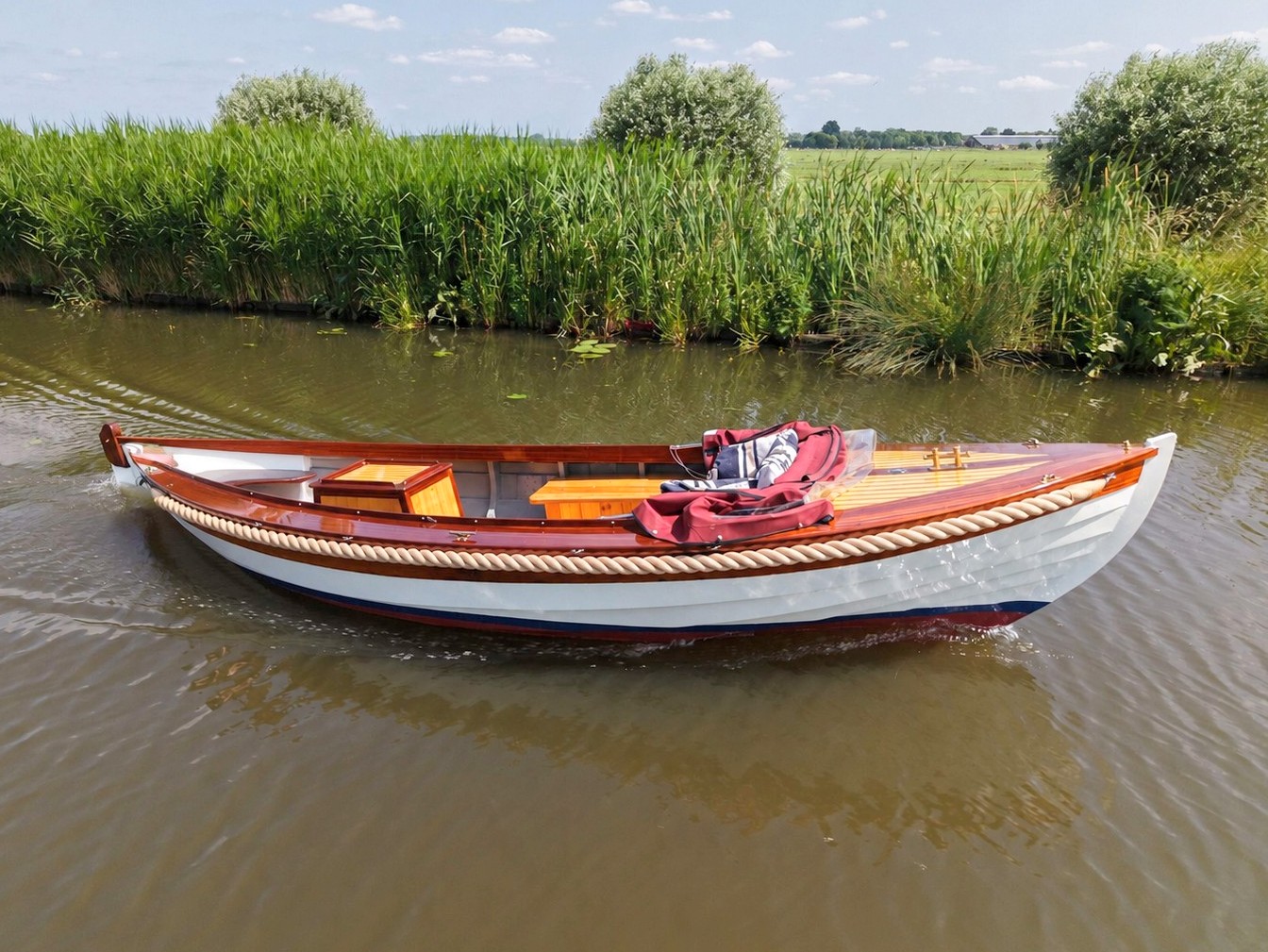 Kapitein Klassieke Mahoniehouten Sloep 6.20