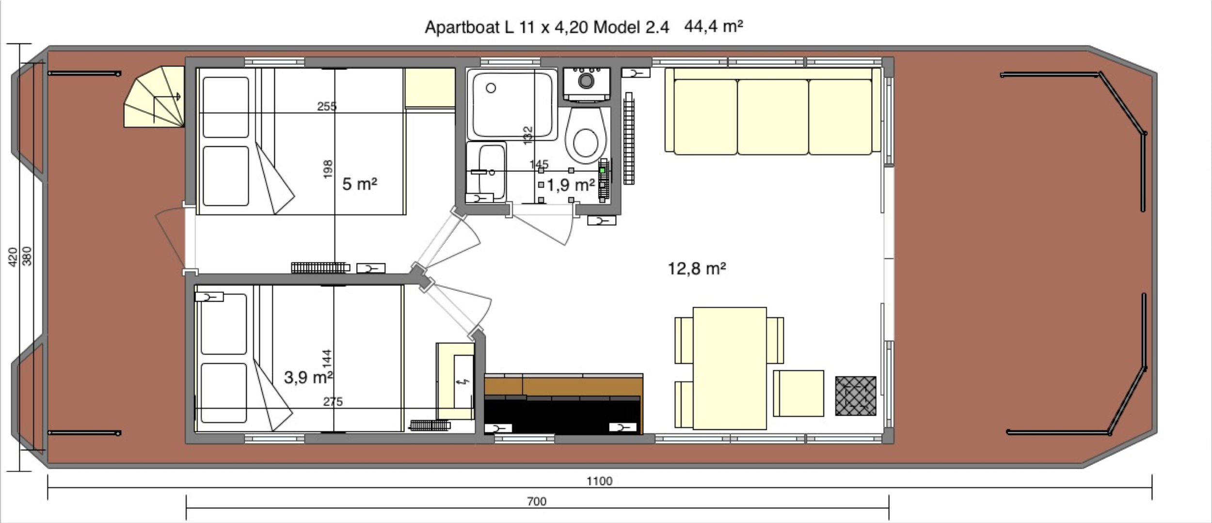 La Mare Houseboat Apartboat L - NEW