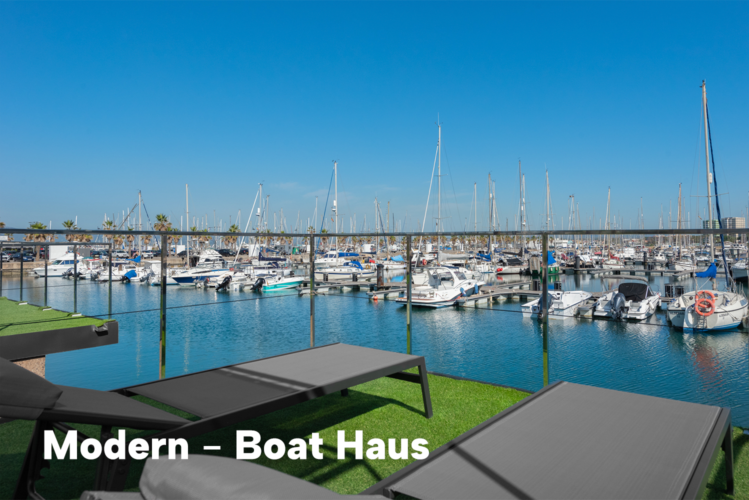 Boat Haus Mediterranean 8X4 MODERN Houseboat