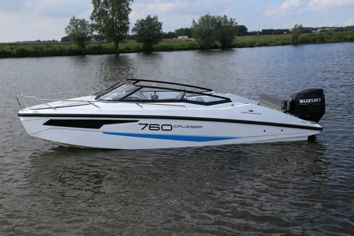 Northmaster 760 Cruiser. Dit schip is aanwezig op de Suzuki stand van hiswa te water 2026.
